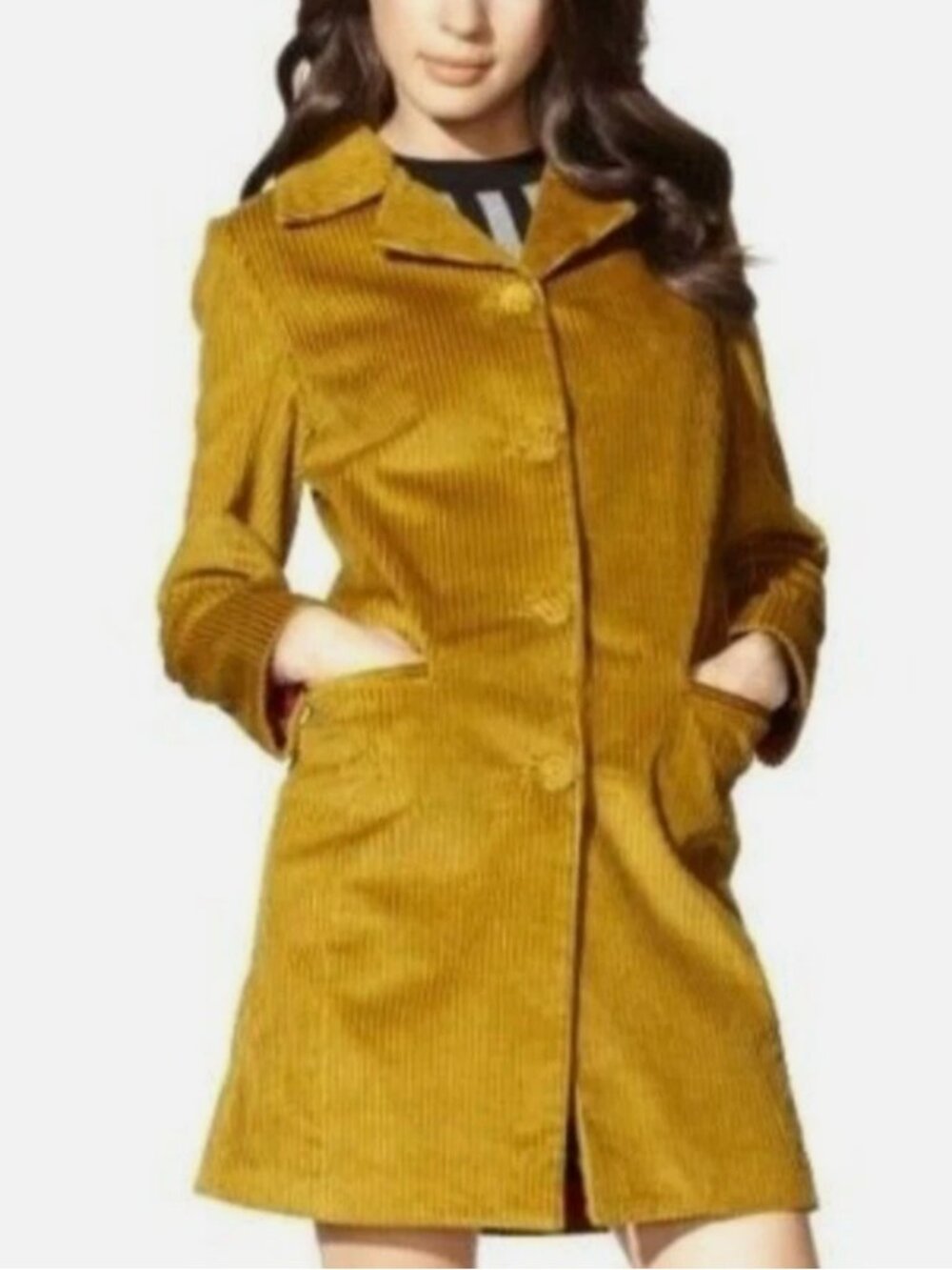 Missoni Target Corduroy Blazer Jacket Medium Mustard Yellow Retro Cotton Long